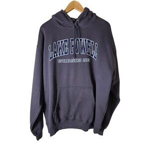 LAKE POWELL Gray Blue Active Sporty Heavy Pullover Hoodie SZ XL